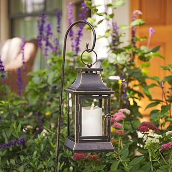 Amazon.com: Luminara Heritage Lantern & Shepherd's Hook